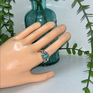 Fashion Jewelry Silver Ring with Turquoise Stone